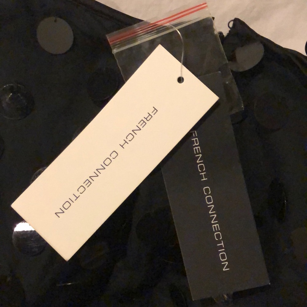 NWT French Connection Blk sparkle sleeveless dress - Picture 5 of 6